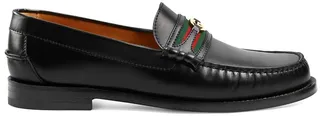 Logo-Plaque Detail Loafers