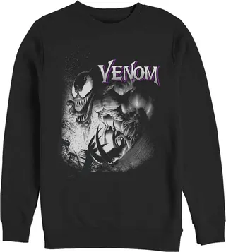Men's Marvel Venom Angry Sweatshirt - Black - 3X Large