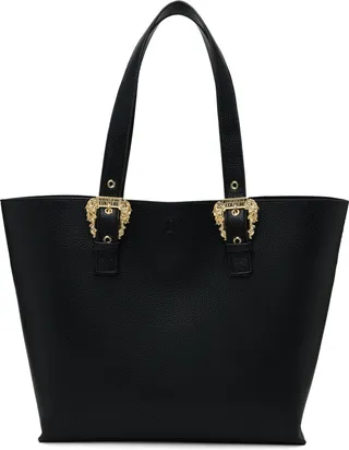 Versace Jeans Couture Black Lanyard Closure Tote