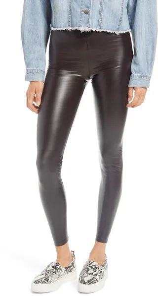 Faux Leather High Waist Leggings