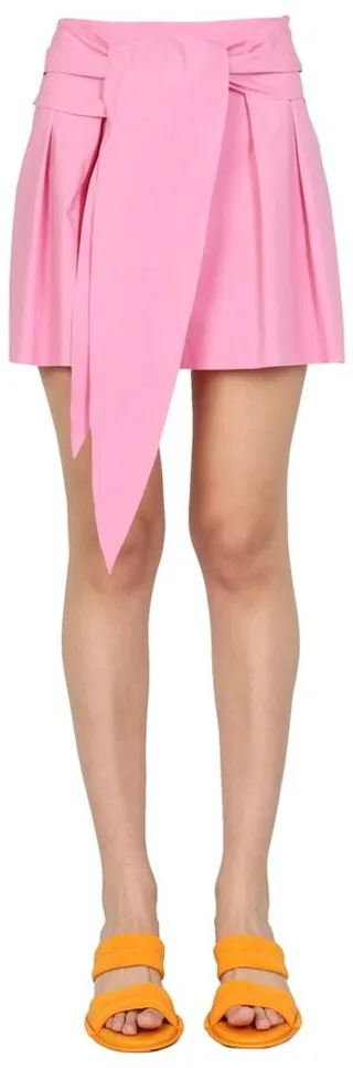 Boutique Moschino Belted High Waist Tailored Shorts