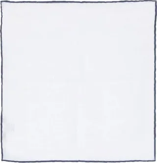 Contrasting-Border Linen Handkerchief