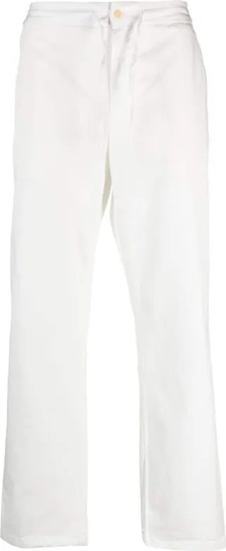 Drawstring Straight-Leg Trousers