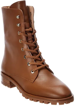 Stuart Weitzman Laine Leather Combat Boot
