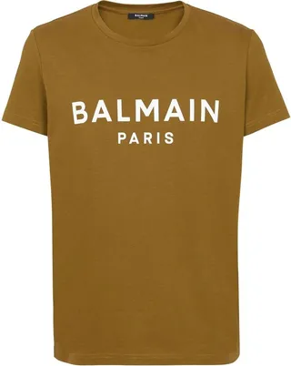 Brown Logo Print Organic Cotton T-Shirt