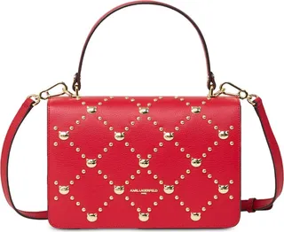 Karl Lagerfeld Paris Simone Studded Leather Crossbody