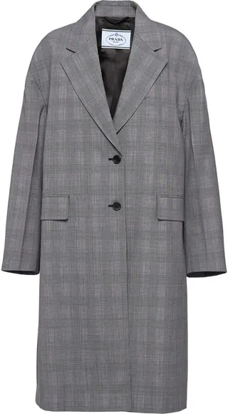 Checked Wool Coat