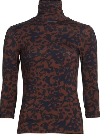 Aja Velvet Turtleneck Top