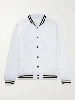 Logo-Print Shell Bomber Jacket