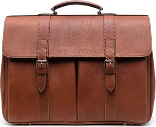 Buckle-Embellished Briefcase