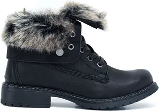 GC SHOES Trudie Black Combat Bootie - Black