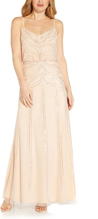 Beaded Blouson Gown