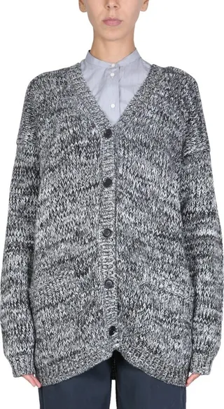 Aspesi Oversized Fit V-Neck Cardigan