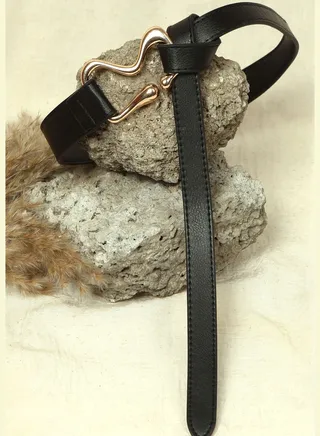 Casual Belt with Buckle Detail
