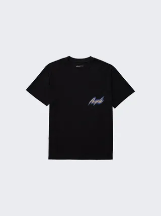 Textured Jersey Short Sleeve T-Shirt Black