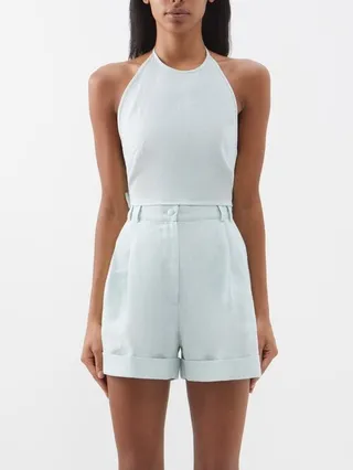 Mafalda Organic-linen Halterneck Top