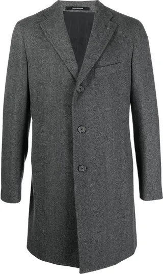 Single-Breasted Wool Coat