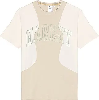 Puma Select Puma X MARKET Relaxed Logo Tee in Cream