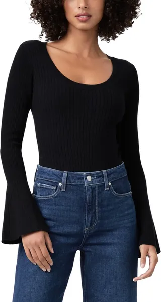 Mimi Bell Sleeve Cotton Blend Bodysuit