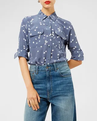 Slim Signature Star-Print Shirt