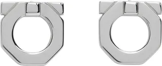 Ferragamo Silver Gancini Cufflinks