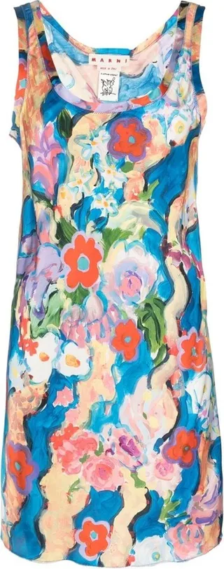Graphic-Print Minidress