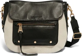 High Riser Canvas & Leather Crossbody Bag