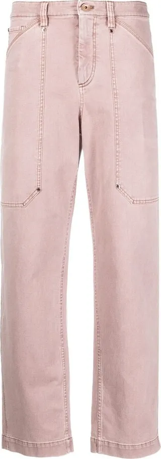 High-Waisted Straight-Leg Trousers