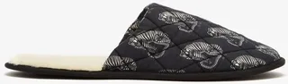 Sansindo Tiger-print Cotton Slippers
