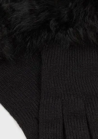Knit cashmere gloves