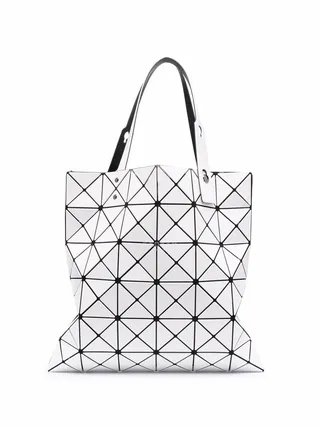 Lucent geometric-panelled tote bag