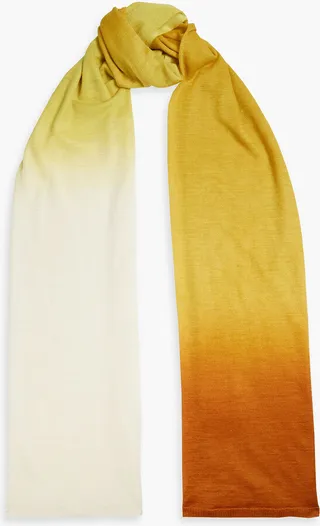 Dégradé alpaca and silk-blend scarf