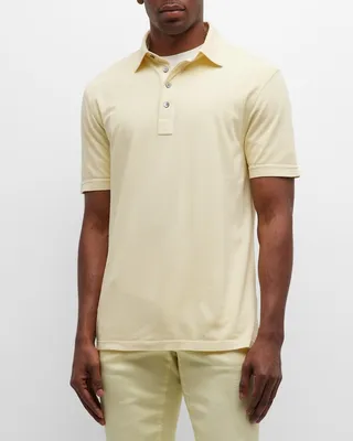 Men's Cotton-Silk Polo Shirt