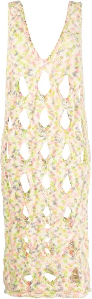 Multicolour Cut-Out Knit Dress