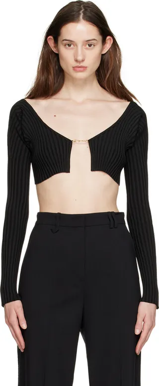 Jacquemus Black Le Papier 'La Maille Pralu' Cardigan