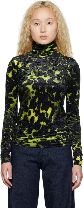 Dries Van Noten Green Heyser Turtleneck