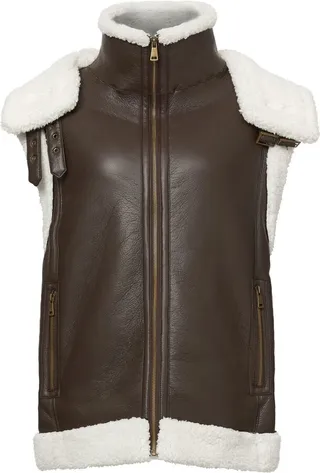 Master Control faux-shearling vest