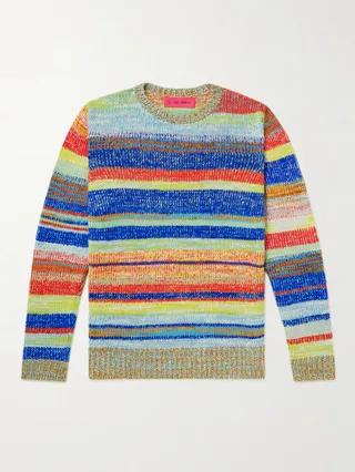 Handspun Hazy Striped Cashmere Sweater