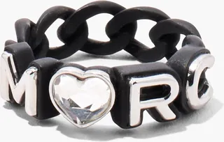 The Charmed Marc Chain Ring - Black Multi