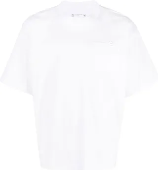 logo-embroidered patch-pocket T-shirt