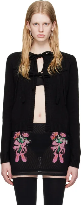 Sandy Liang Black Chapel Cardigan