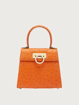 Ferragamo Women Iconic Top Handle (S) Orange