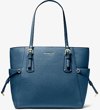 Voyager Small Pebbled Leather Tote Bag