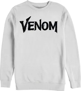 Men's Marvel Venom Film Contagious Logo Sweatshirt - White - 2X Large