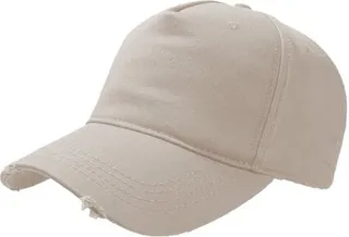 Atlantis Cargo Weathered Visor 5 Panel Cap - Stone