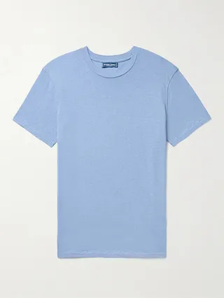 Lucio Cotton and Linen-Blend Jersey T-Shirt