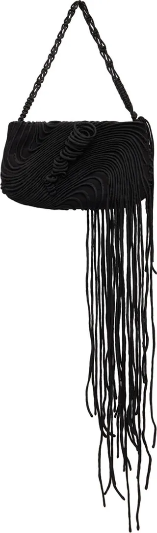 Dries Van Noten Black Fringe Bag