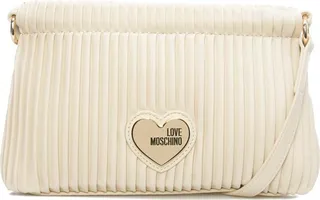 Love Moschino Logo Plaque Ribbed Crossbody Bag