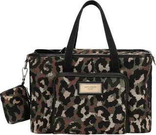Camouflage jacquard handbag