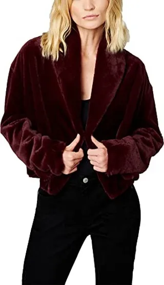 [BLANKNYC] Womens No Closure Faux Fur Coat